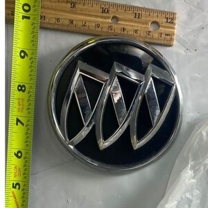 Buick Tri-Shield Grille Emblem Badge Chrome Black Round OEM